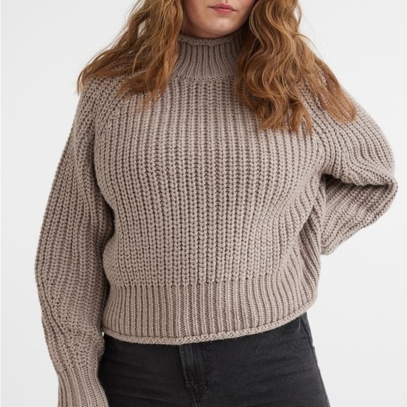H&M Chunky Knit Turtleneck Boxy Sweater - Picture 4 of 16